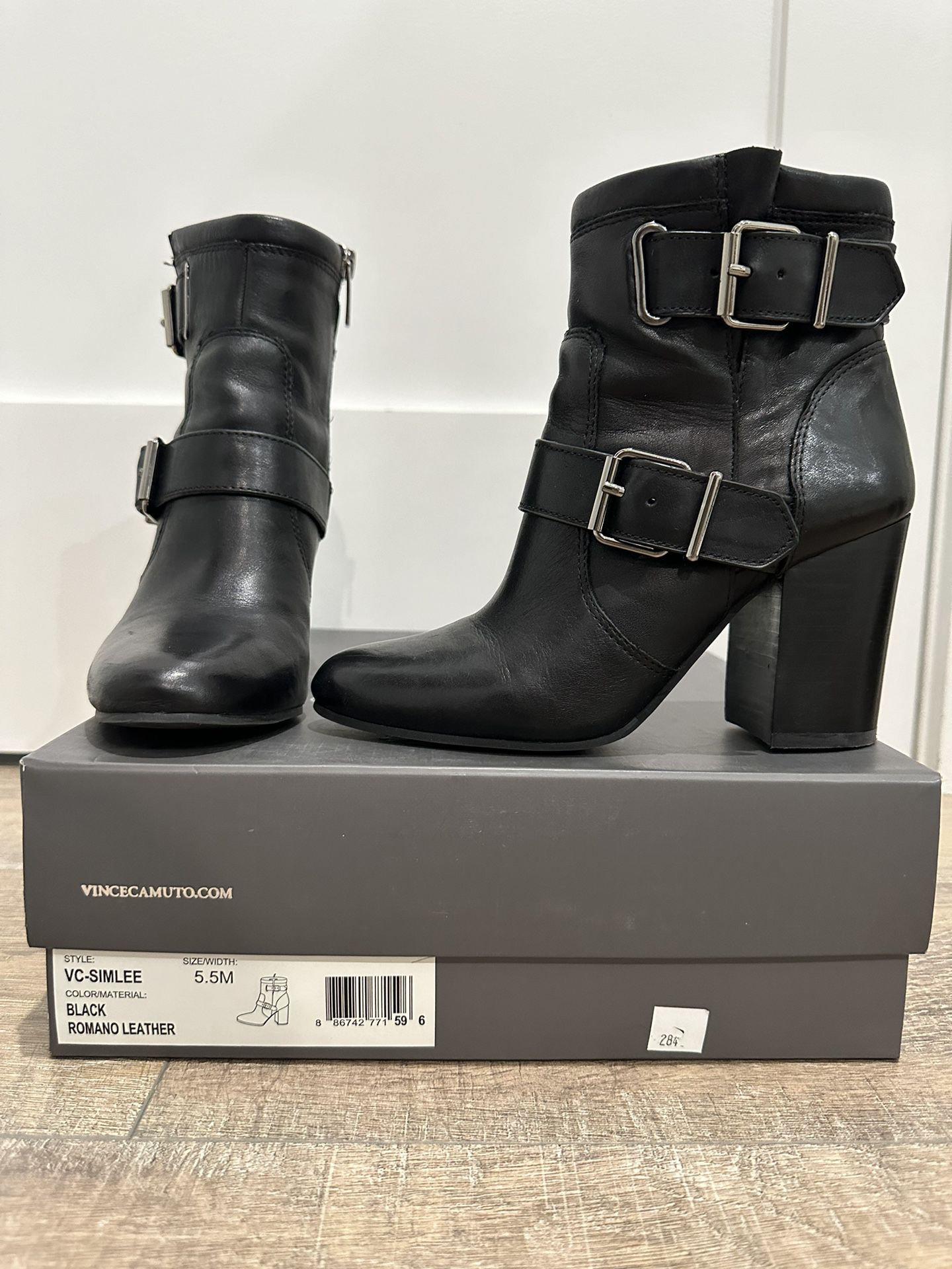 Vince Camuto Simlee Women’s Black Leather Boots