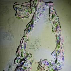 A  Sexy White, Purple, Green & Pink Women's Scarf 