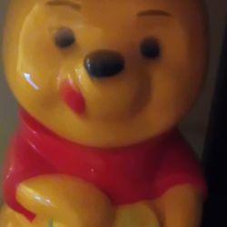 1970's Disney Winnie The Poo Bear Cookie Jar 12.5” X 7”. Rare