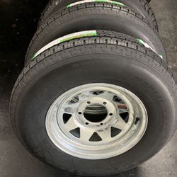 New trailer wheels or tires. Size8 and up