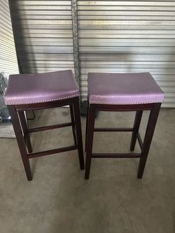Pair Bar Stools 32x16x11
