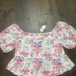 NEW Womans Flower Shirt Size XL By American Eagle #18