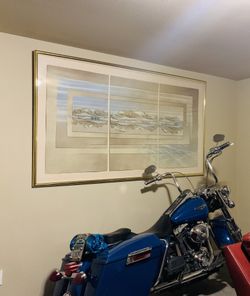 Large Multi Media Art Framed Painting