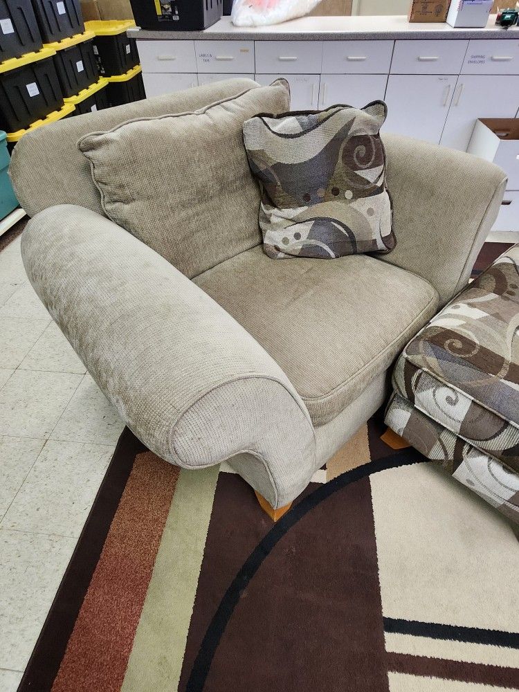 Two (2) Sofa Chairs w/ Ottoman