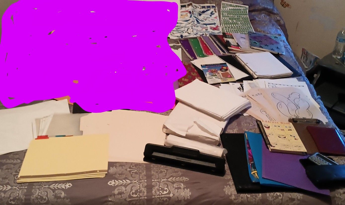 Large Collection Of School, Office & Coloring Supplies