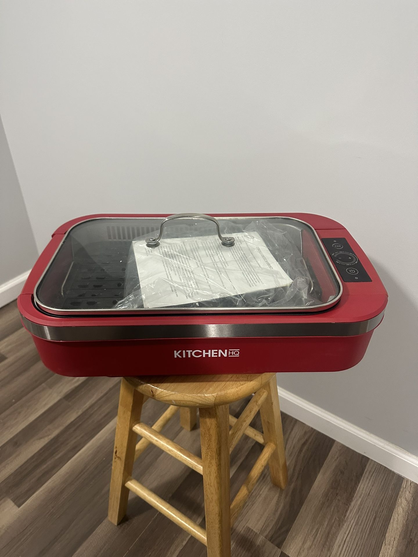 KitchenHQW Smokeless Indoor Electric Barbecue grill