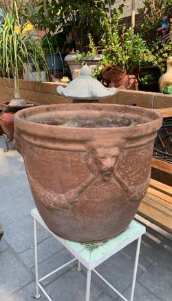 Large Bauer Lion Pot #12 California Pottery Redware Jardiniere