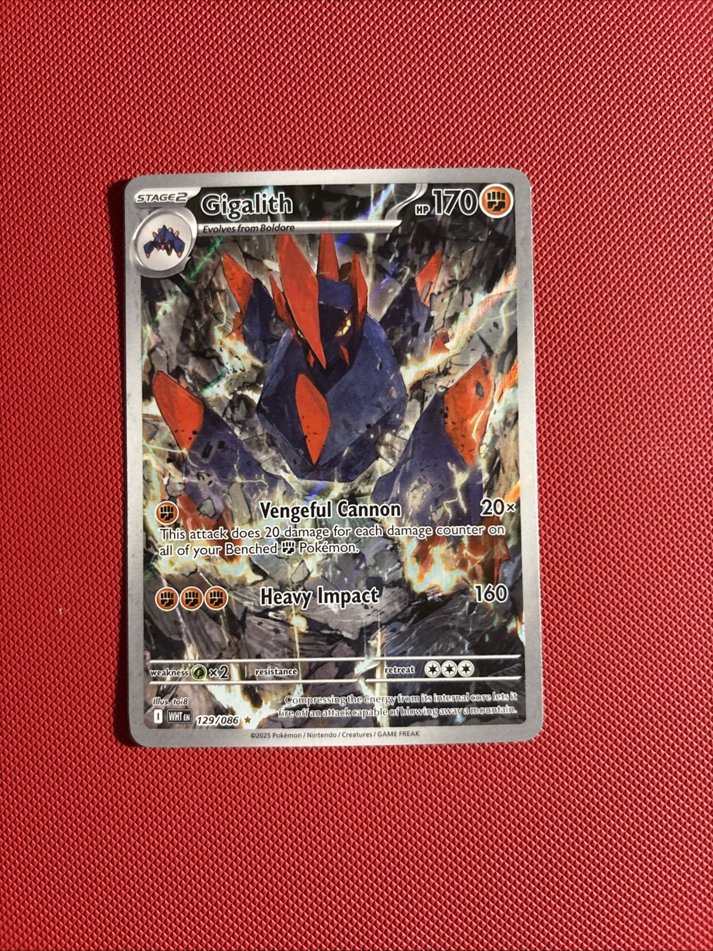 Gigalith - 129/086 - SV: White Flare Illustration Rare Pokemon TCG