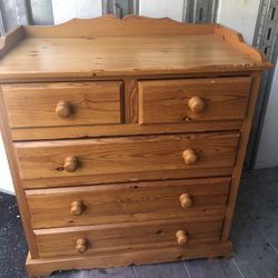 Five Drawer Solid Wood Dresser 