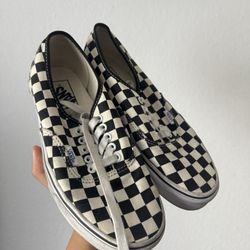 Vans Checkered Authentic Shoes - Size 8W