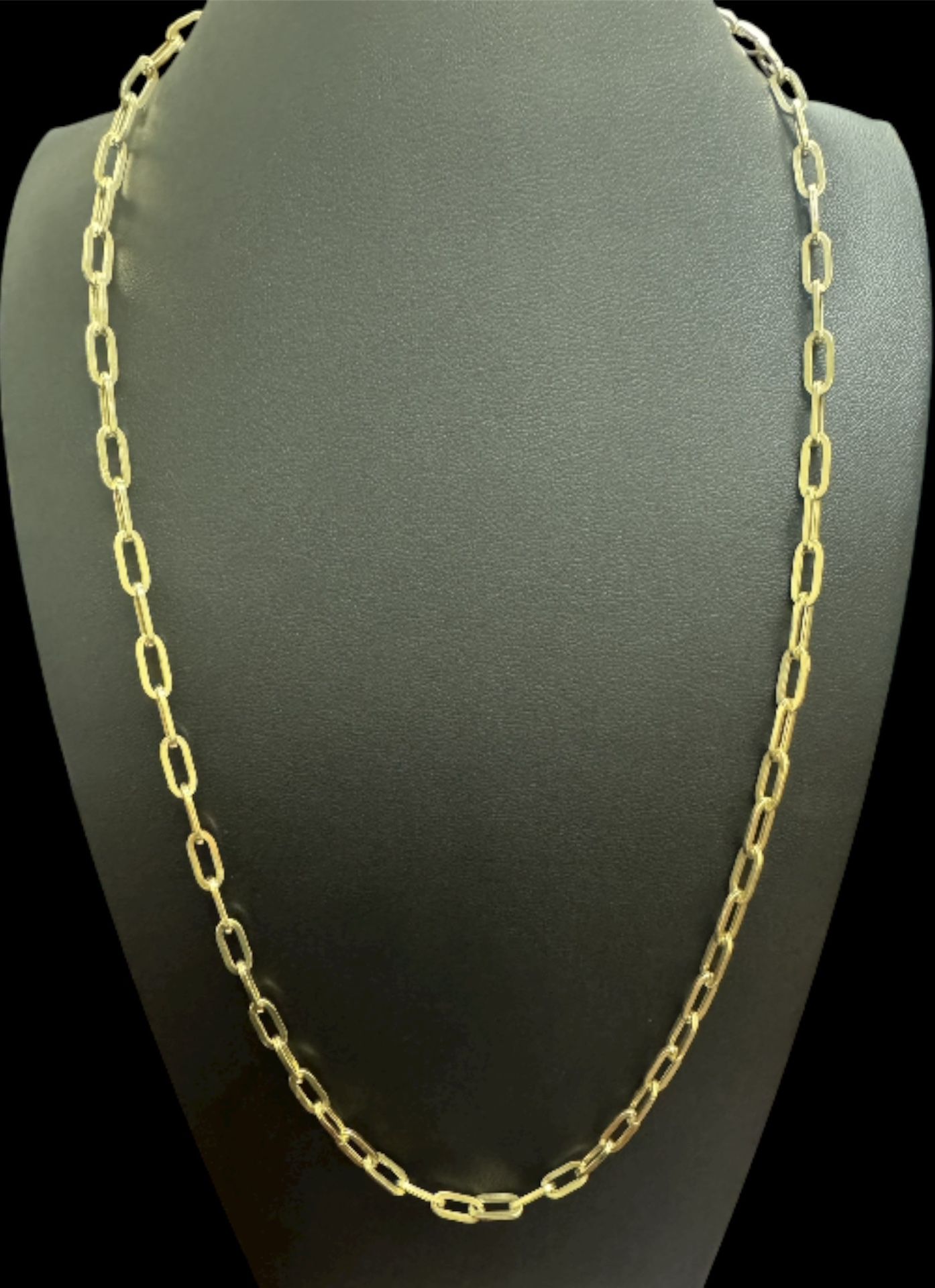 14K Gold Necklace – Paper Clip Link Chain