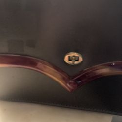 1940s Leather Purse W/ Bakelite Accents 