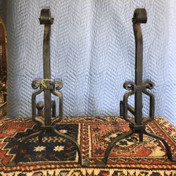 Antique Andirons Large Size