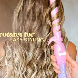 Beachwaver B1 Pink Sunset Rotating Curling Iron / New
