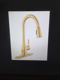 New Sadira Touchless hands-free & single handle pull down spray kitchen faucet in brushed gold