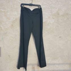 Bebe Black Flare Pants with Side Embroidery