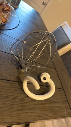 Kitchen Aid Stand Mixer Wire Whip and Dough Hook Attachments
