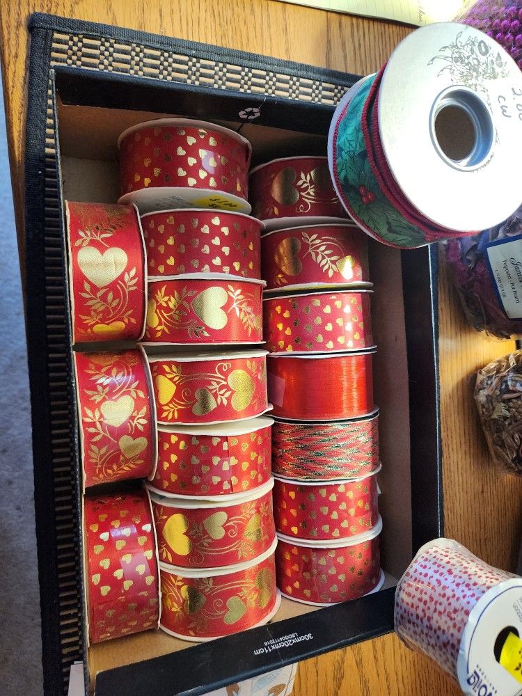 19 ROLLS OF NEW OR BARELY USED RIBBON