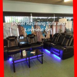 💥 Beautiful Power Reclining Sofa And Loveseat Set 