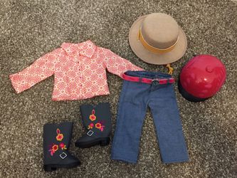 American Girl Doll Saige Parade Outfit & Riding Helmet