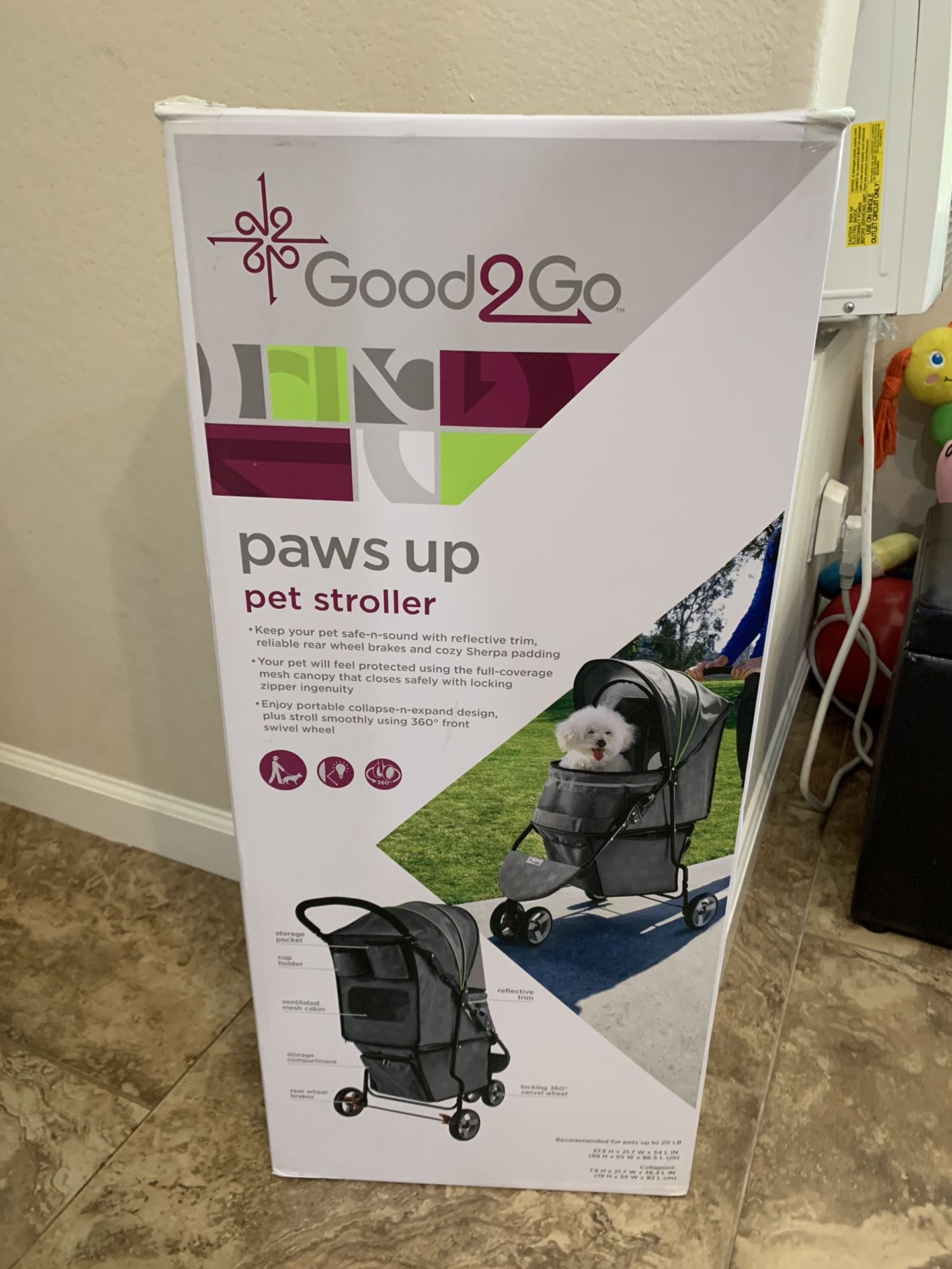 New Dog stroller for dogs up to 20lbs