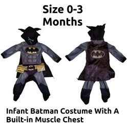 Infant Batman Costume Size 0-3 Months