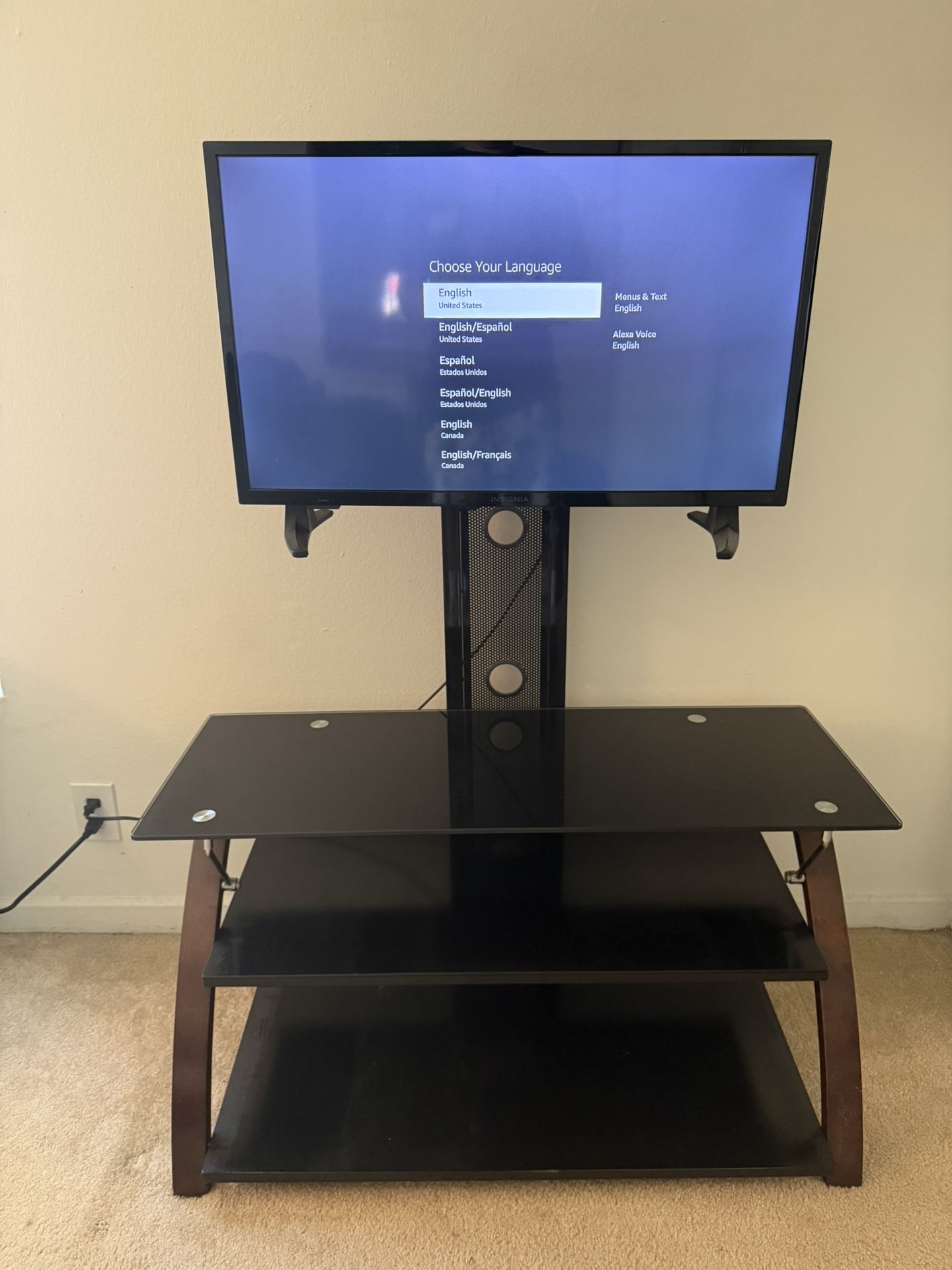 Tv Stand with Working TV