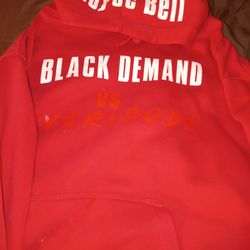 Royce Bells Black Demand Hoodie. Medium Size