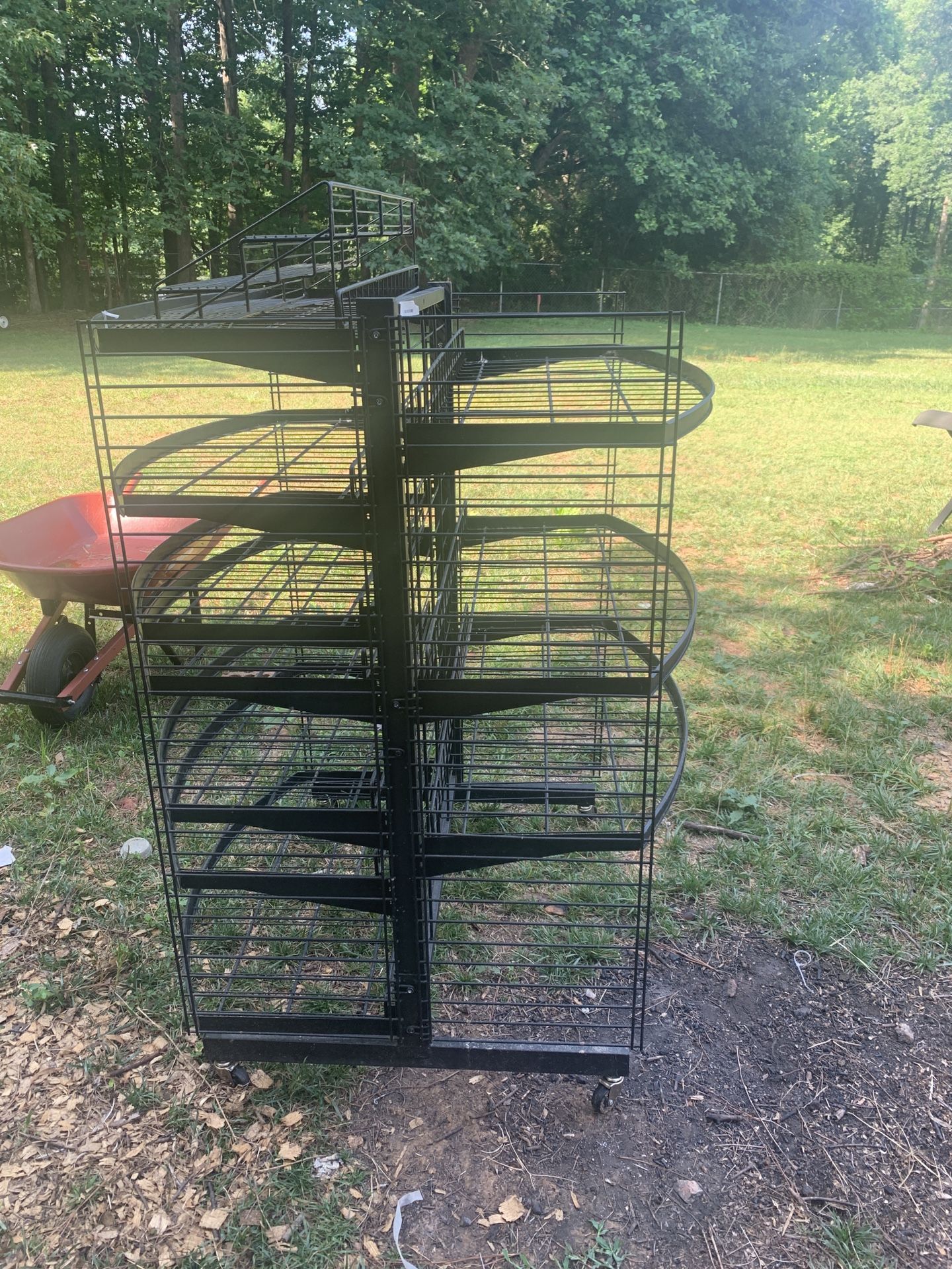 Black Metal Double Sided Starter Gondola Shelving Display