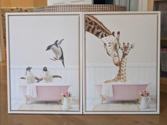 Cute framed art for girl baby or toddler room