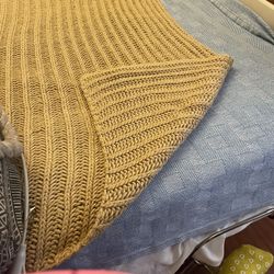Blanket For Sale.$7. Mustard Color. Brand New. Beautiful Gift For Anyone On Your List.