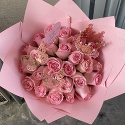 25 pink rose bouquet