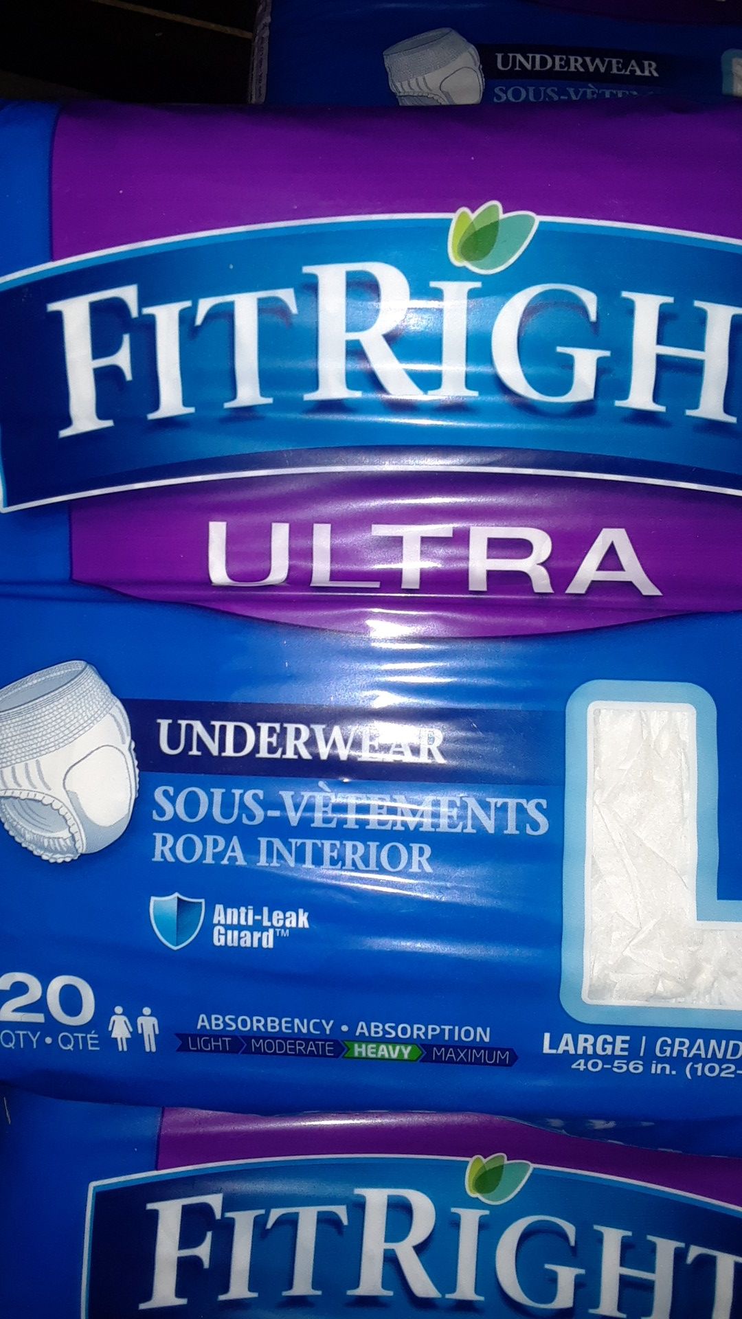 Fit Right Underwear Adult Diapers Large