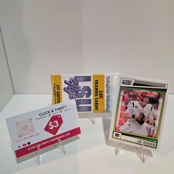 2022 Panini Joe Burrow Cincinnati Bengals Score #194 LSU Tigers FB 8 Card Set 1st Edition