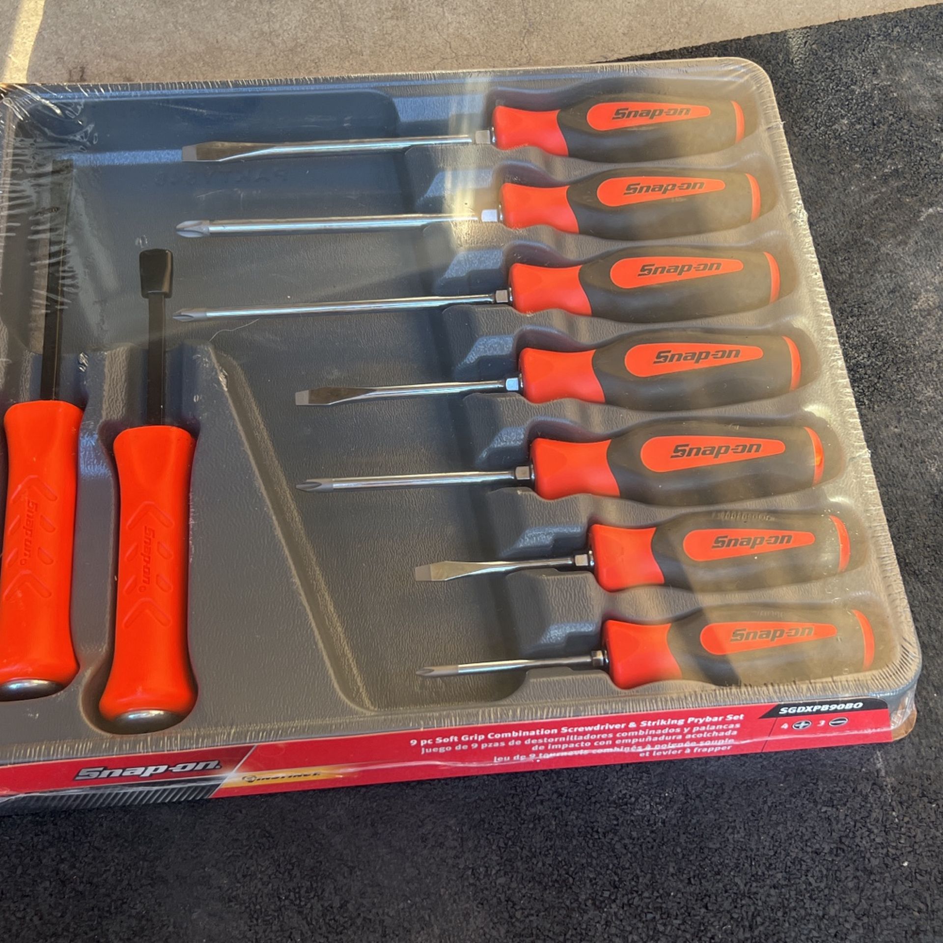 Snap On 9pc Screwdriver Set Orange