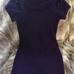 Dots Brand New Purple Sweater Dress