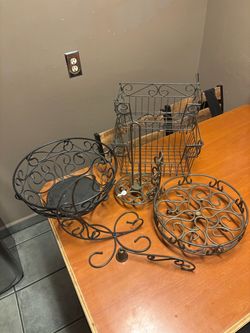 Princess House Decorative Metal Wire Organizer Set