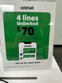 4 unlimited line for $70