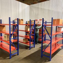 Warehouse Garage 79x20x79 inch Rack Metal Adjustable Shelving Archive Shelf