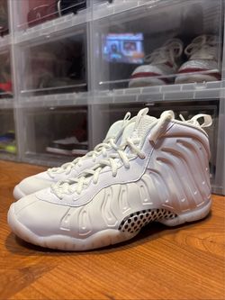 Nike Little Posite One GS Triple White HQ1959-100 Basketball Shoes Sz 6Y/7.5W N