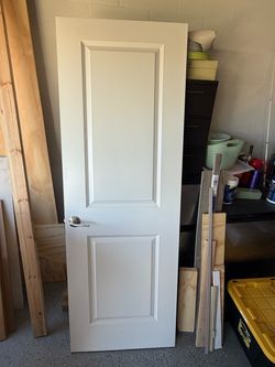 28 in. x 80 in. 2 Panel Primed Square Hollow Core Composite Interior Door Slab