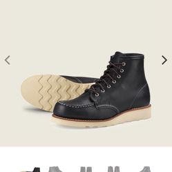 SIZE 8 RED WING THE CLASSIC MOC WATERPROOF LEATHER SOFT TOE BOOTS BRAND NEW 