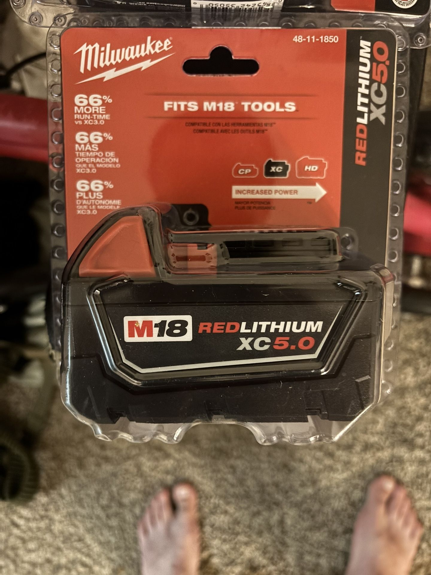 Milwaukee M18 Red Lithium XC 5.0 Battery