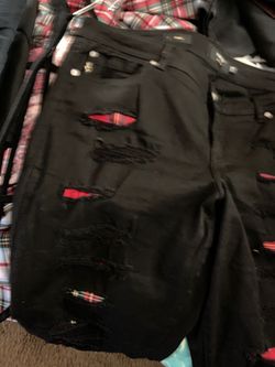 Torrid distressed and embellished jeans. $25 each
