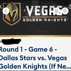 Dallas Stars Vs Golden Knights W Conf 1st Rnd Home Game 4 Sunday May 5th