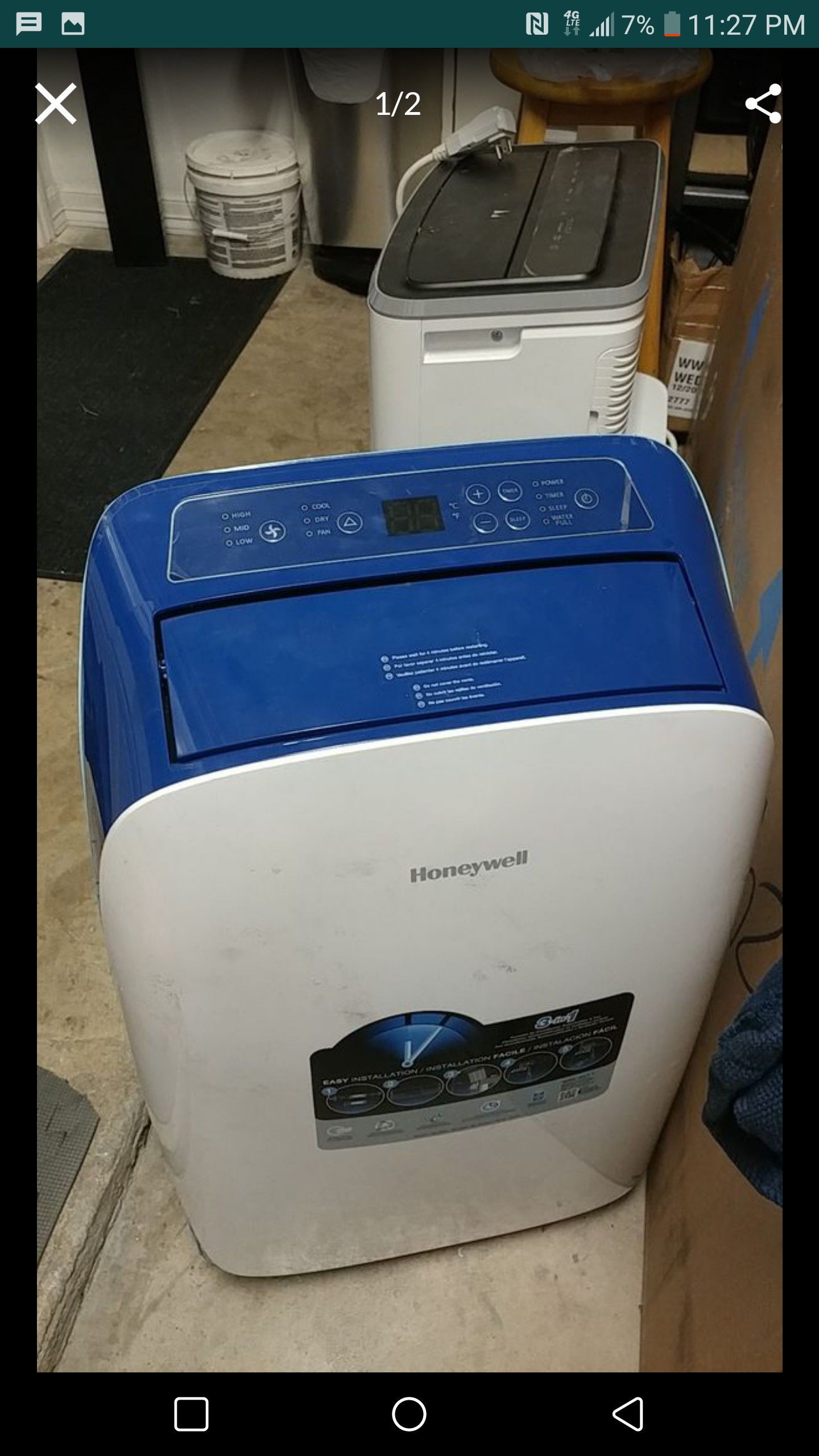 Portable AC unit with optional controlled de humidifier option built in $190
