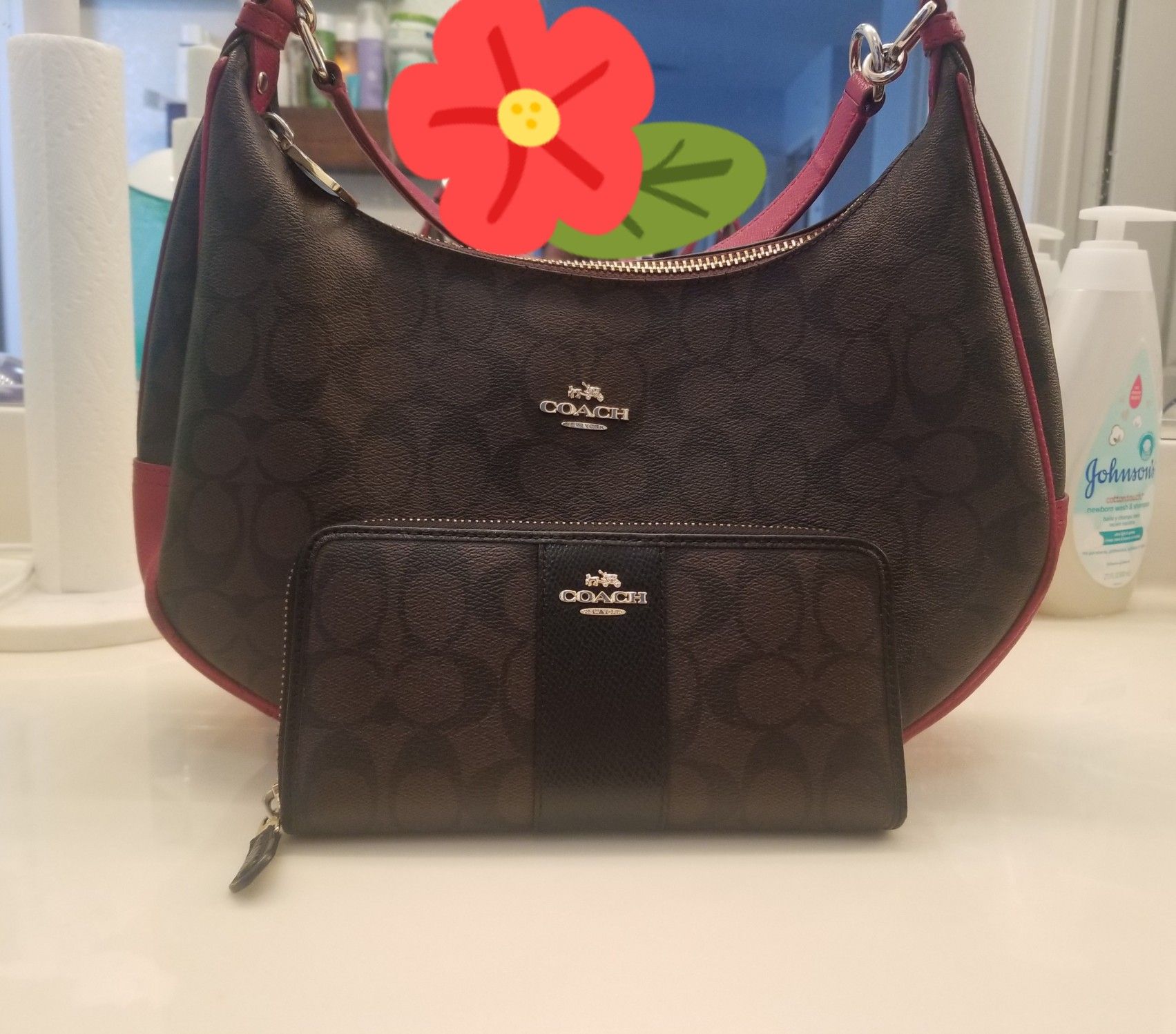 Authentic coach purse and wallet