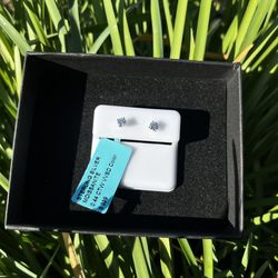 Silver + Moissanite Earrings