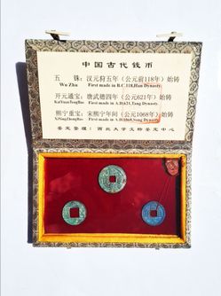 Authentic Ancient Chinese Coin Set with University Certificate (Han, Tang & Song Dynasties)