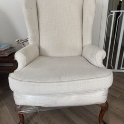 Two Fireside Wingback Chairs 